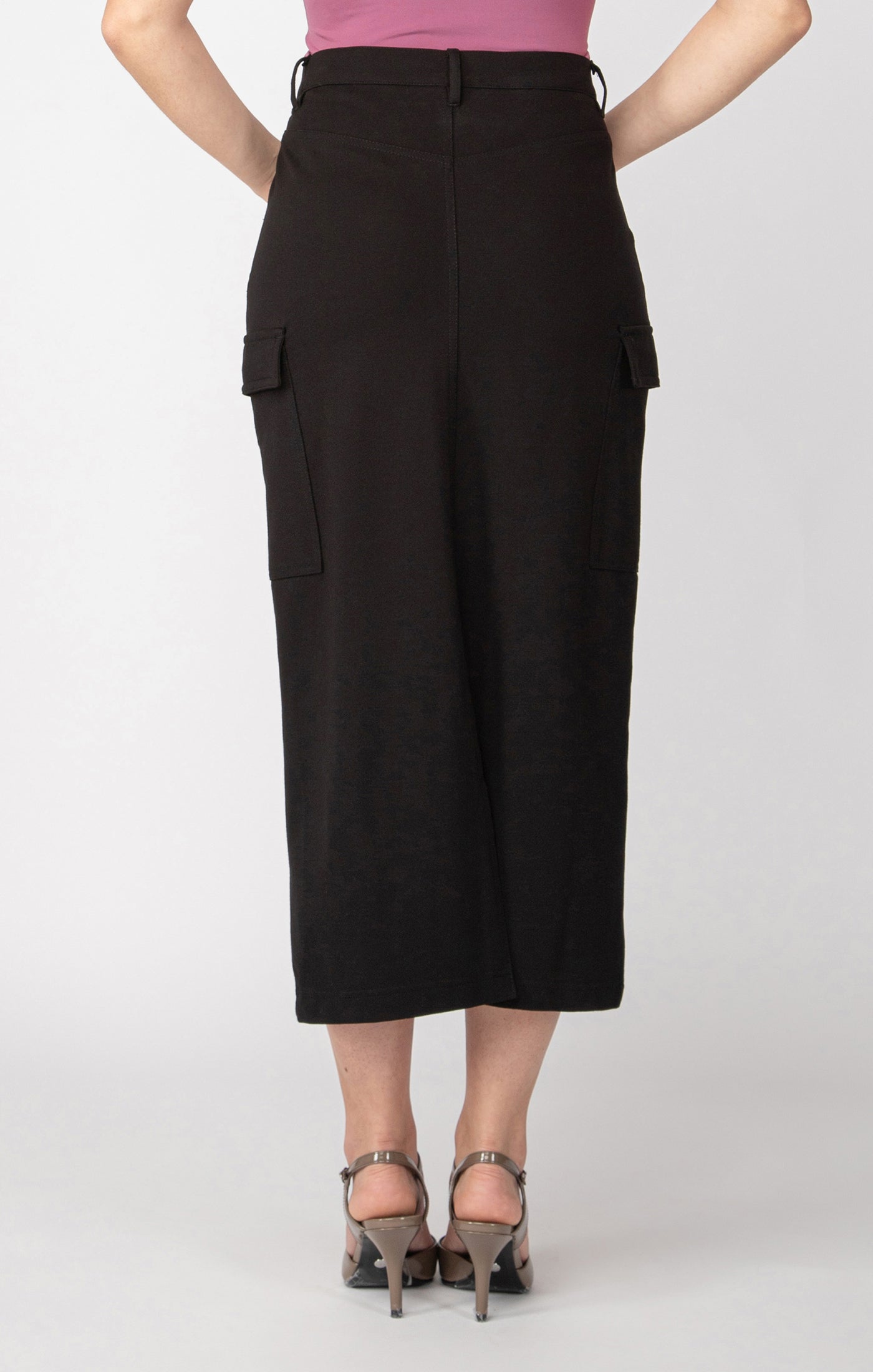 Ponte Knit Cargo Skirt