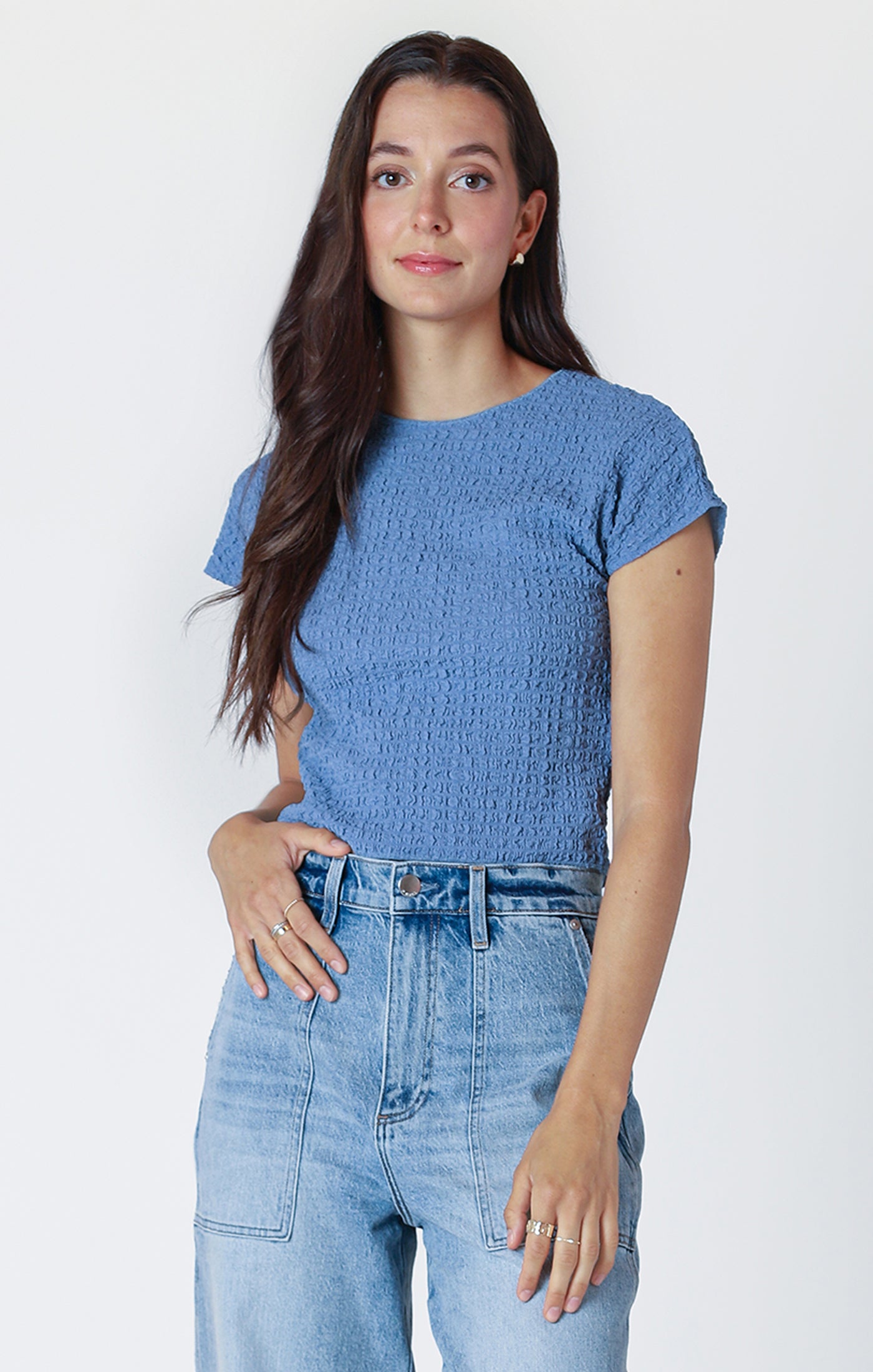 Short Sleeve Textured Tee