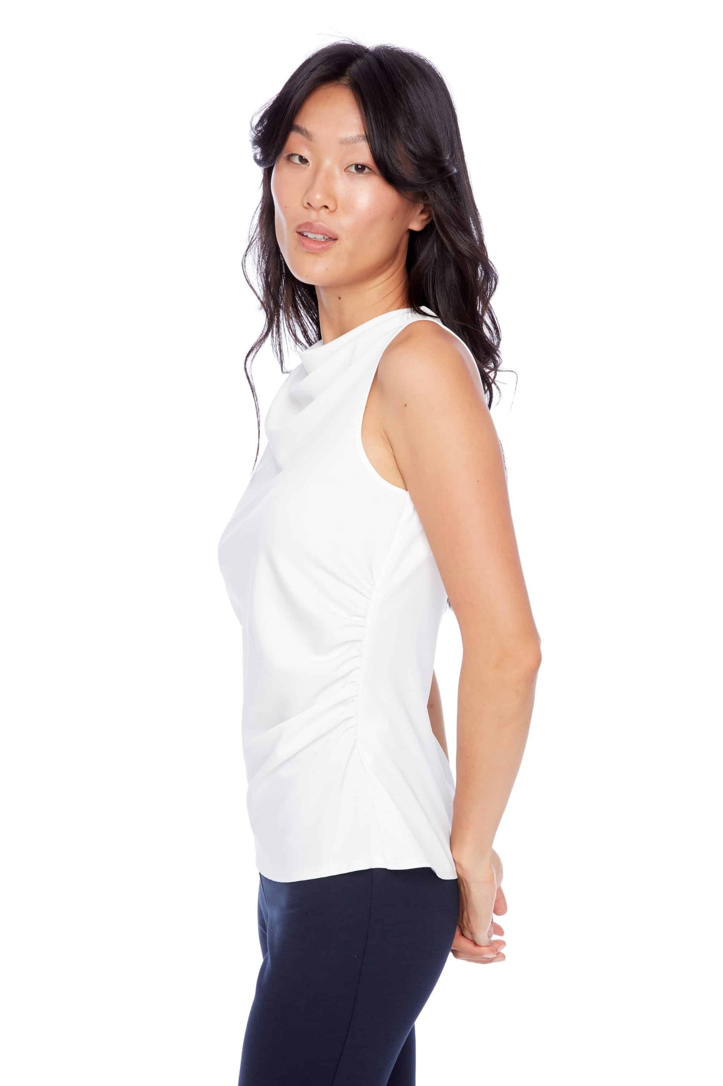 Veronica Solid Satin Tank