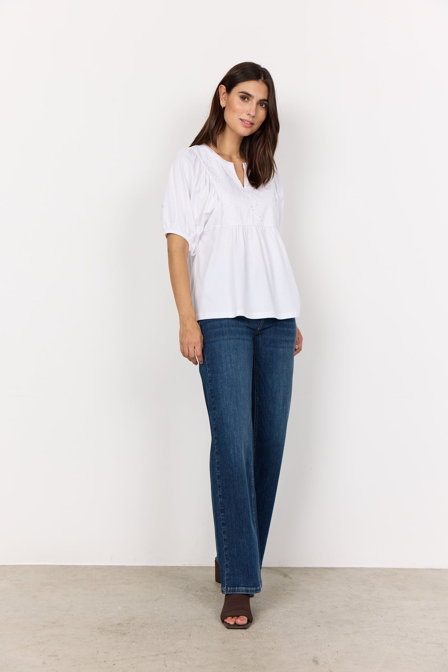 Loraine Embroidered V-Neck Blouse