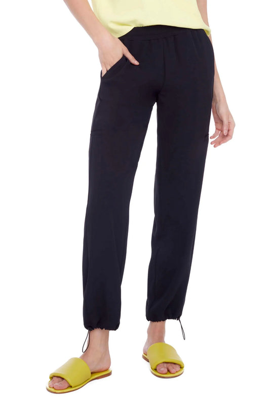 Roxette Solid Vegan Silk Jogger Pant