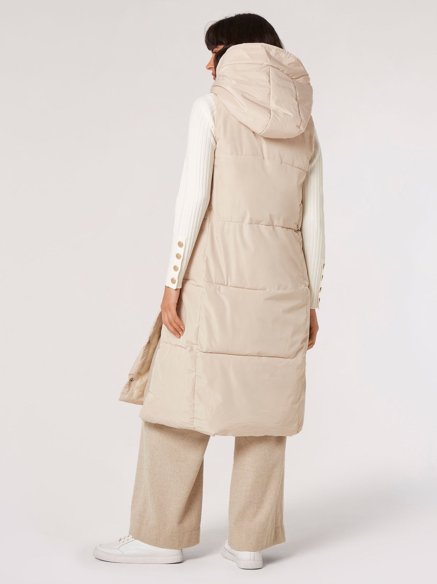 Longline Hooded Puffer Vest