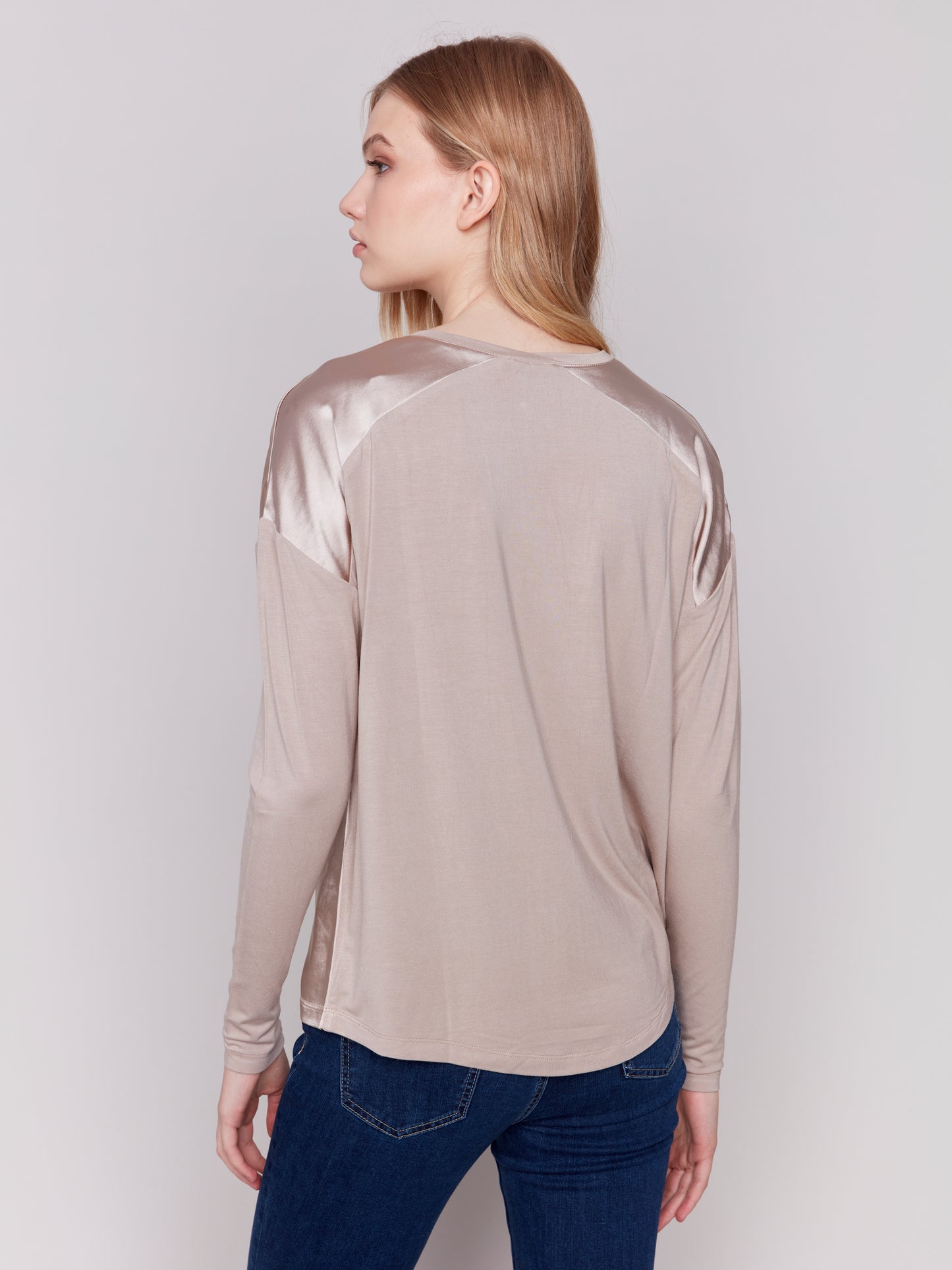 Satin Jersey Knit Top