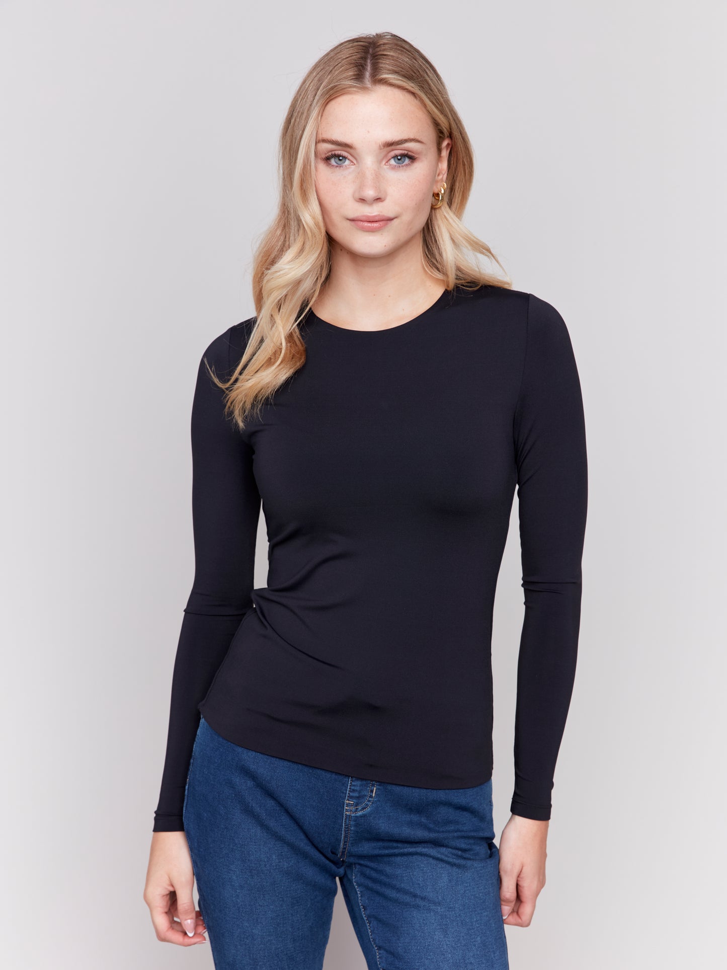 Super Stretch Long Sleeve Crew Neck Top