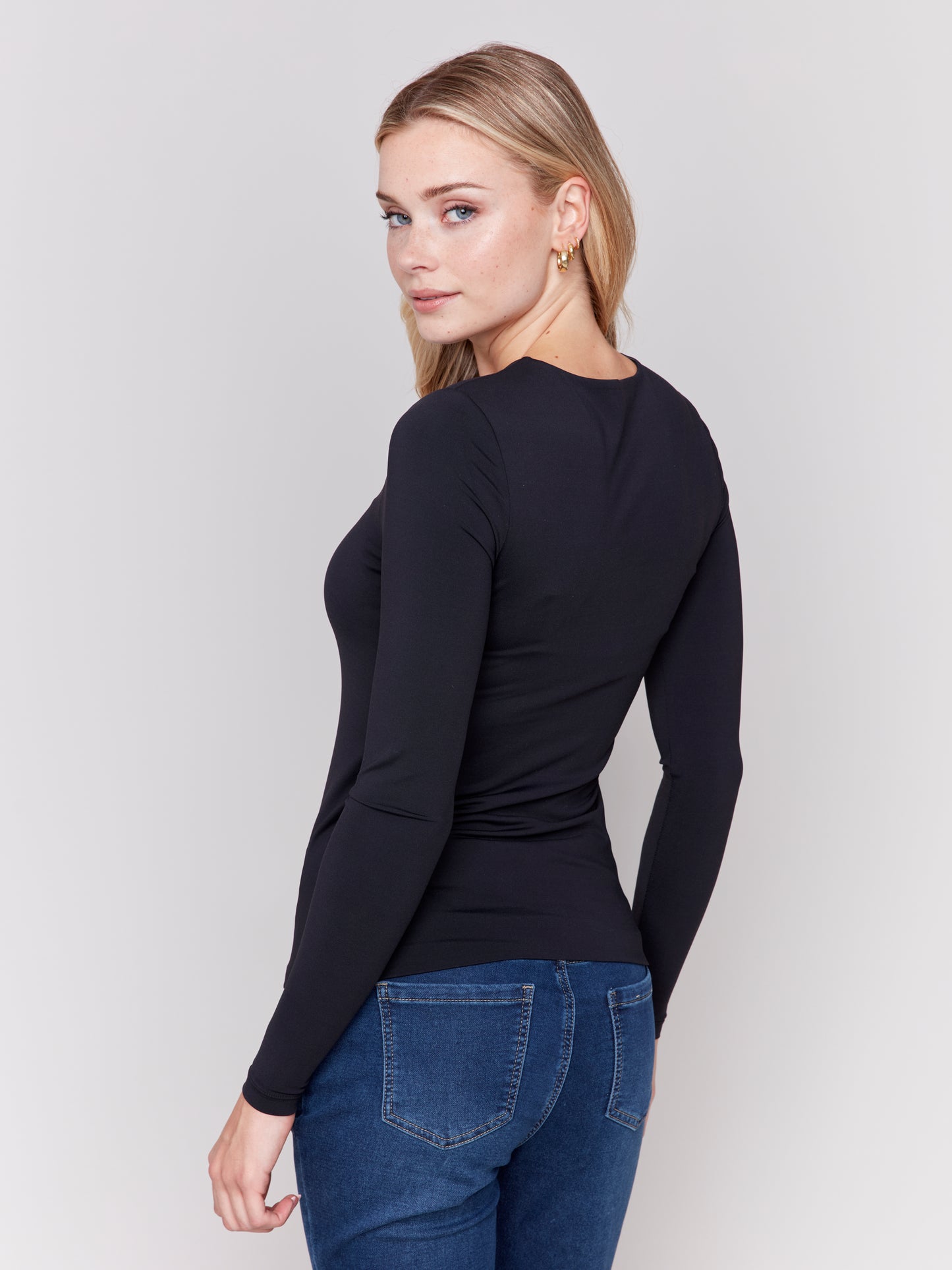 Super Stretch Long Sleeve Crew Neck Top