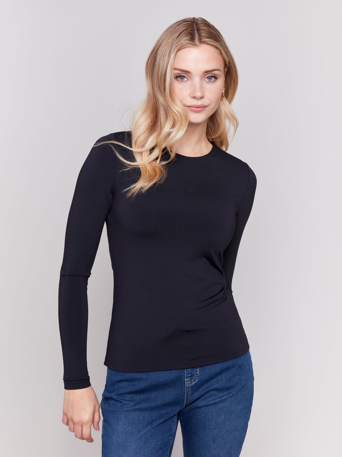 Super Stretch Long Sleeve Crew Neck Top