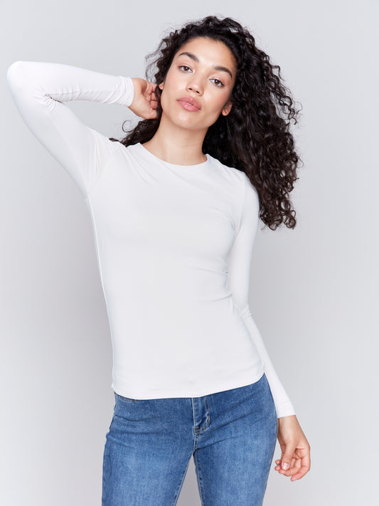 Super Stretch Long Sleeve Crew Neck Top