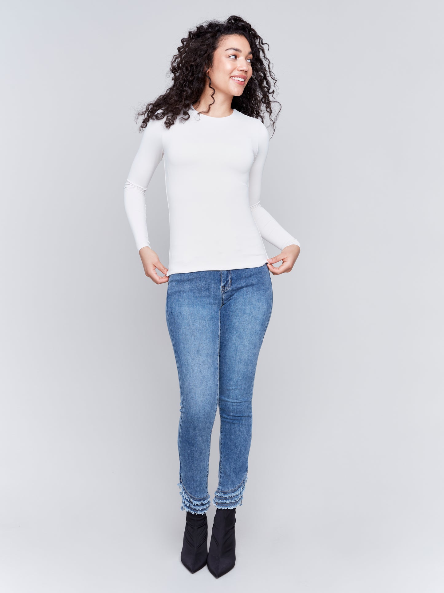 Super Stretch Long Sleeve Crew Neck Top