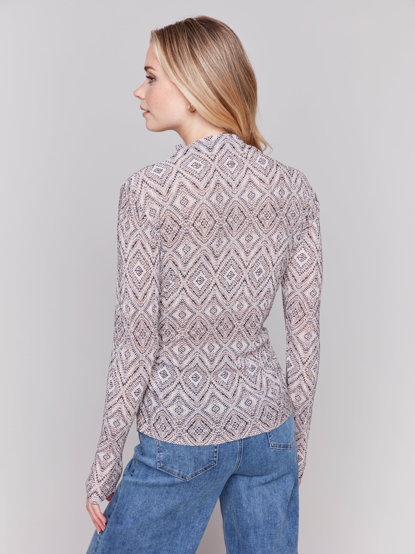 Long Sleeve Mock Neck Top