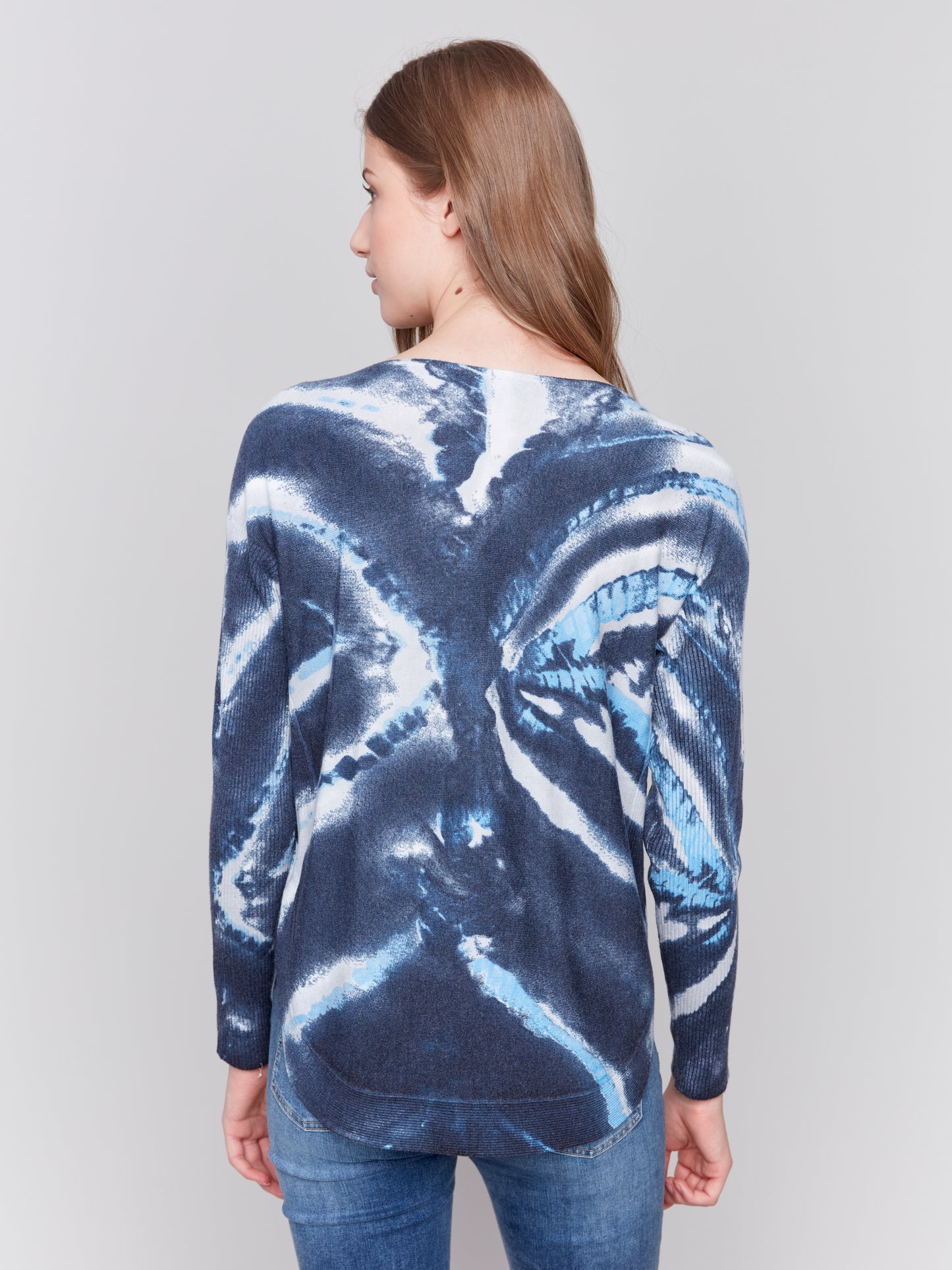 Printed Plush Knit Sweater