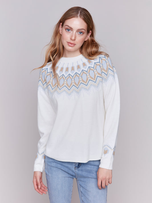 Jacquard Knit Ski Sweater