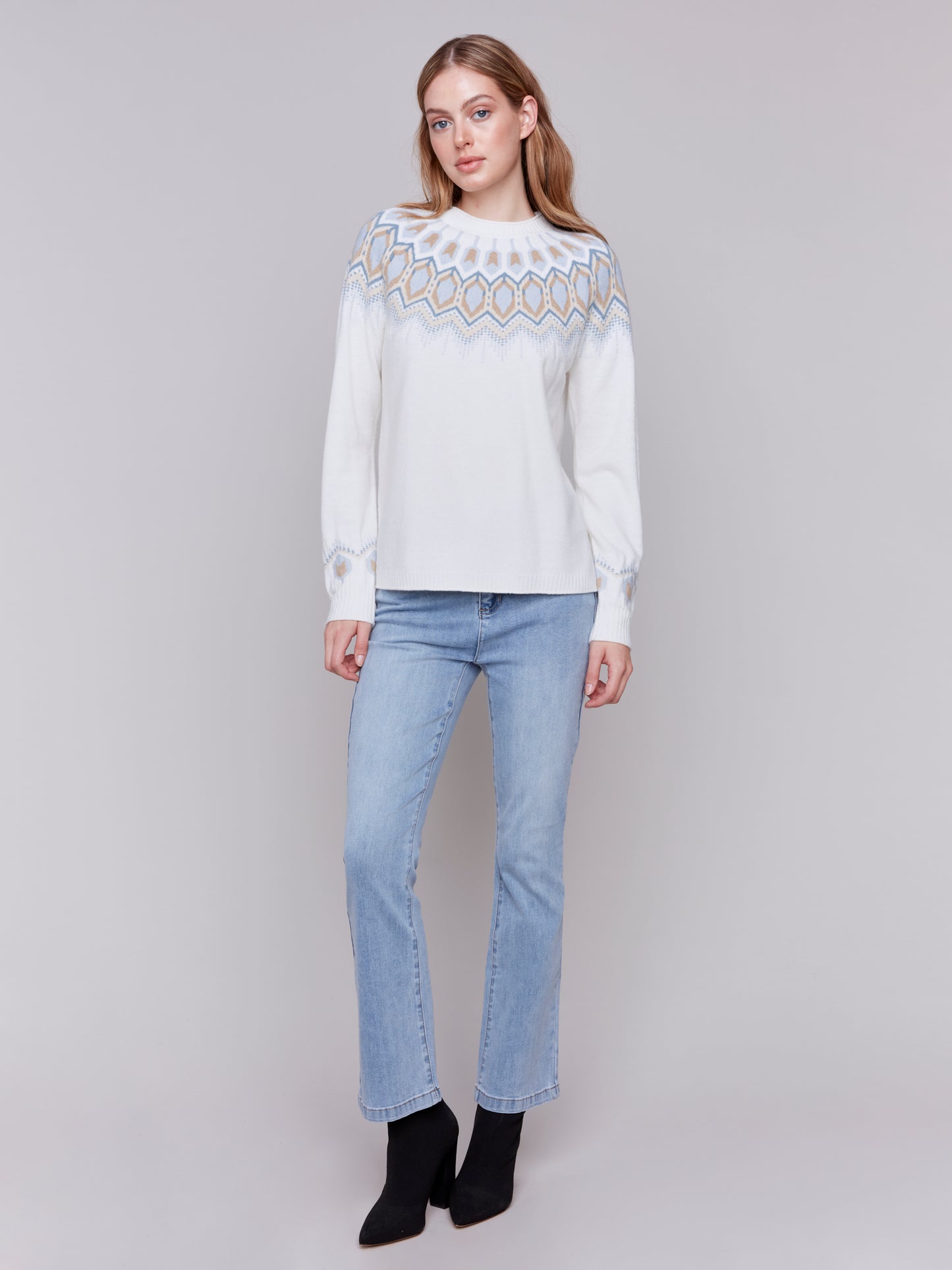 Jacquard Knit Ski Sweater