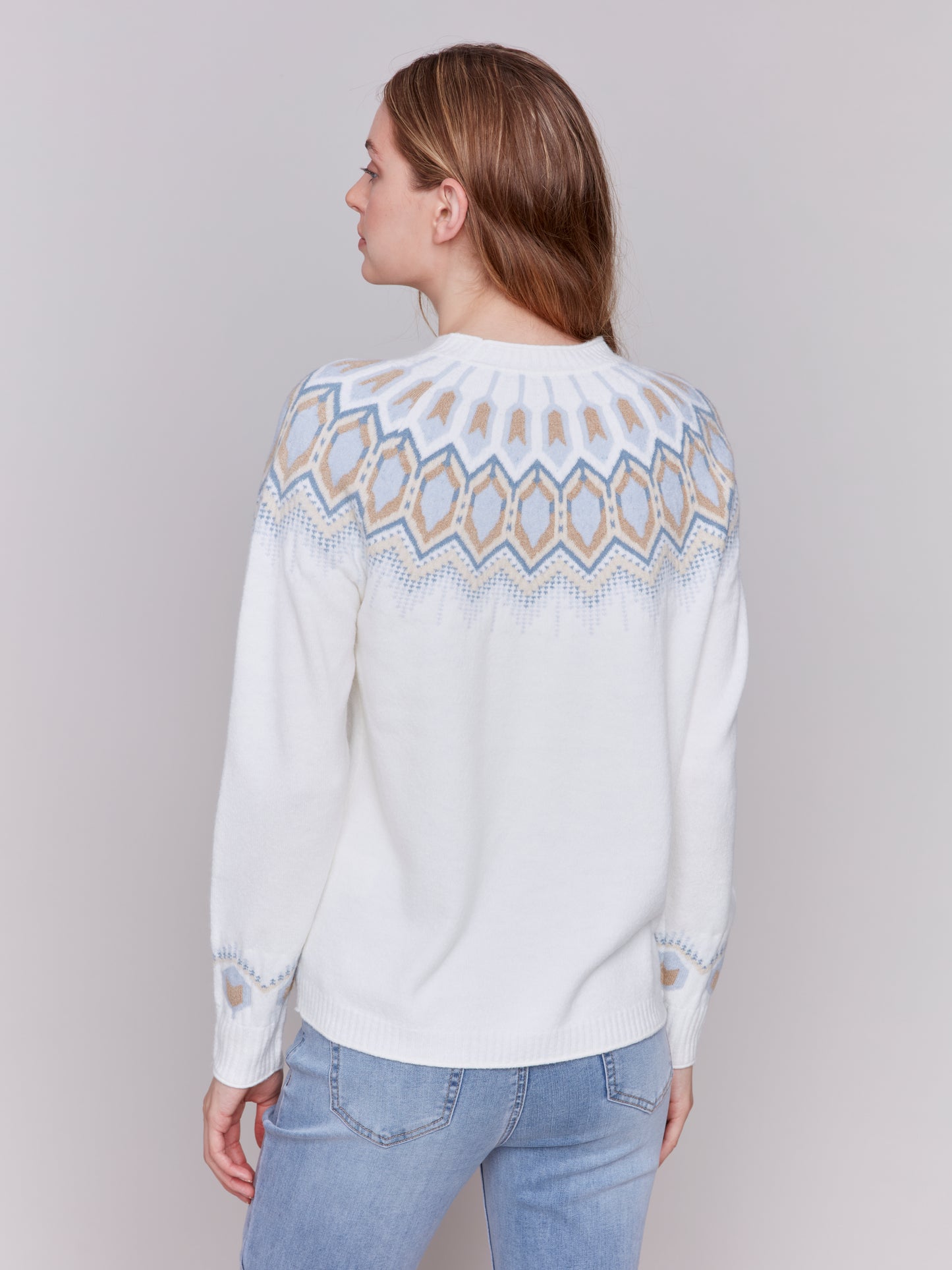 Jacquard Knit Ski Sweater