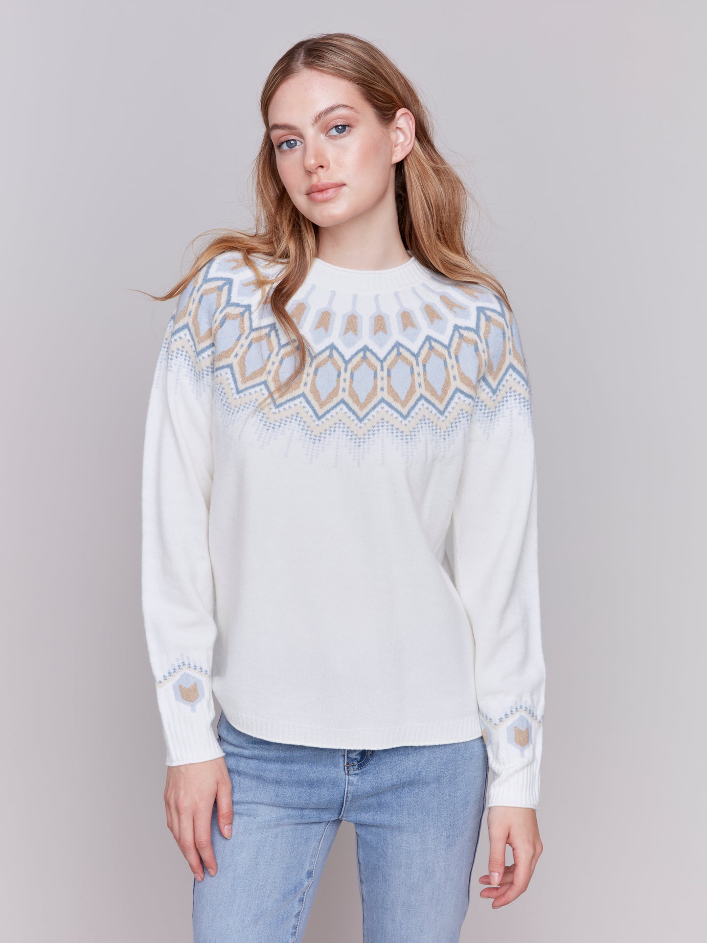 Jacquard Knit Ski Sweater