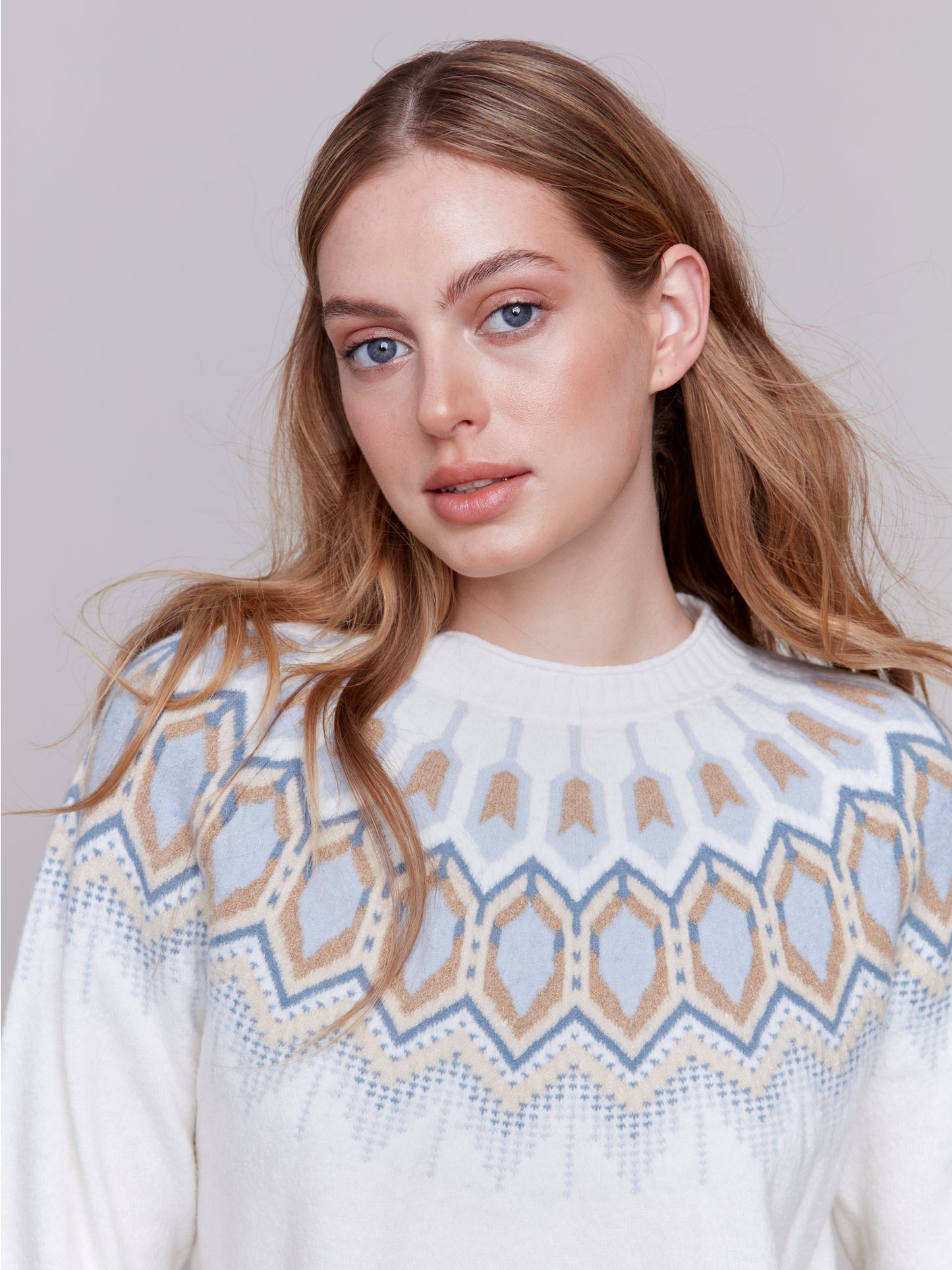 Jacquard Knit Ski Sweater