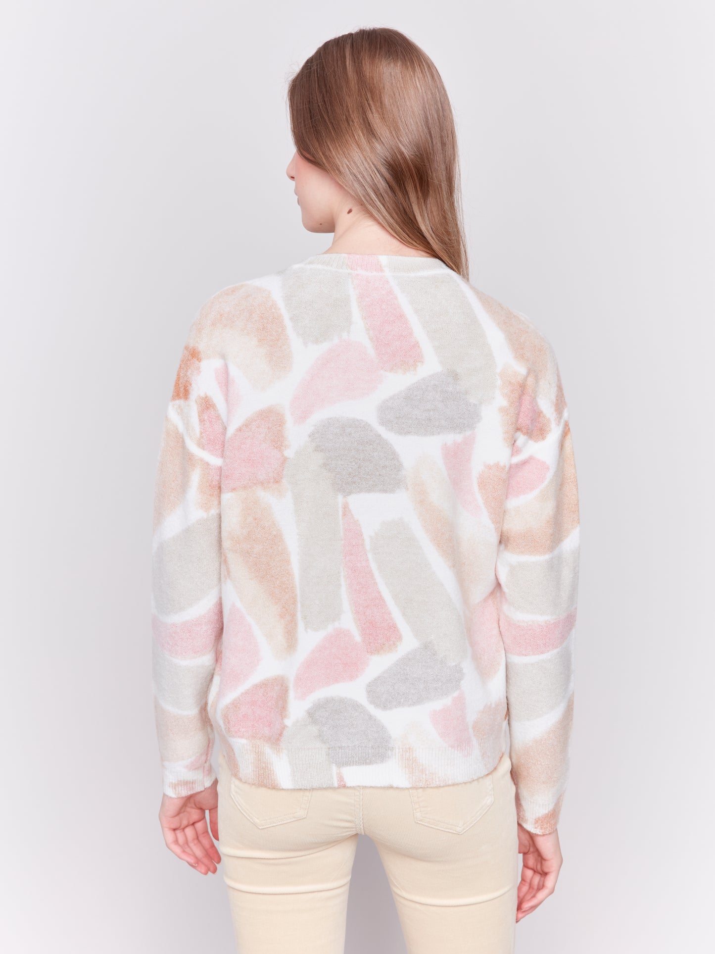 Reversible Printed Crew-Neck Sweater