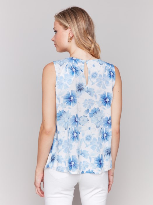 Printed Viscose Sleeveless Top