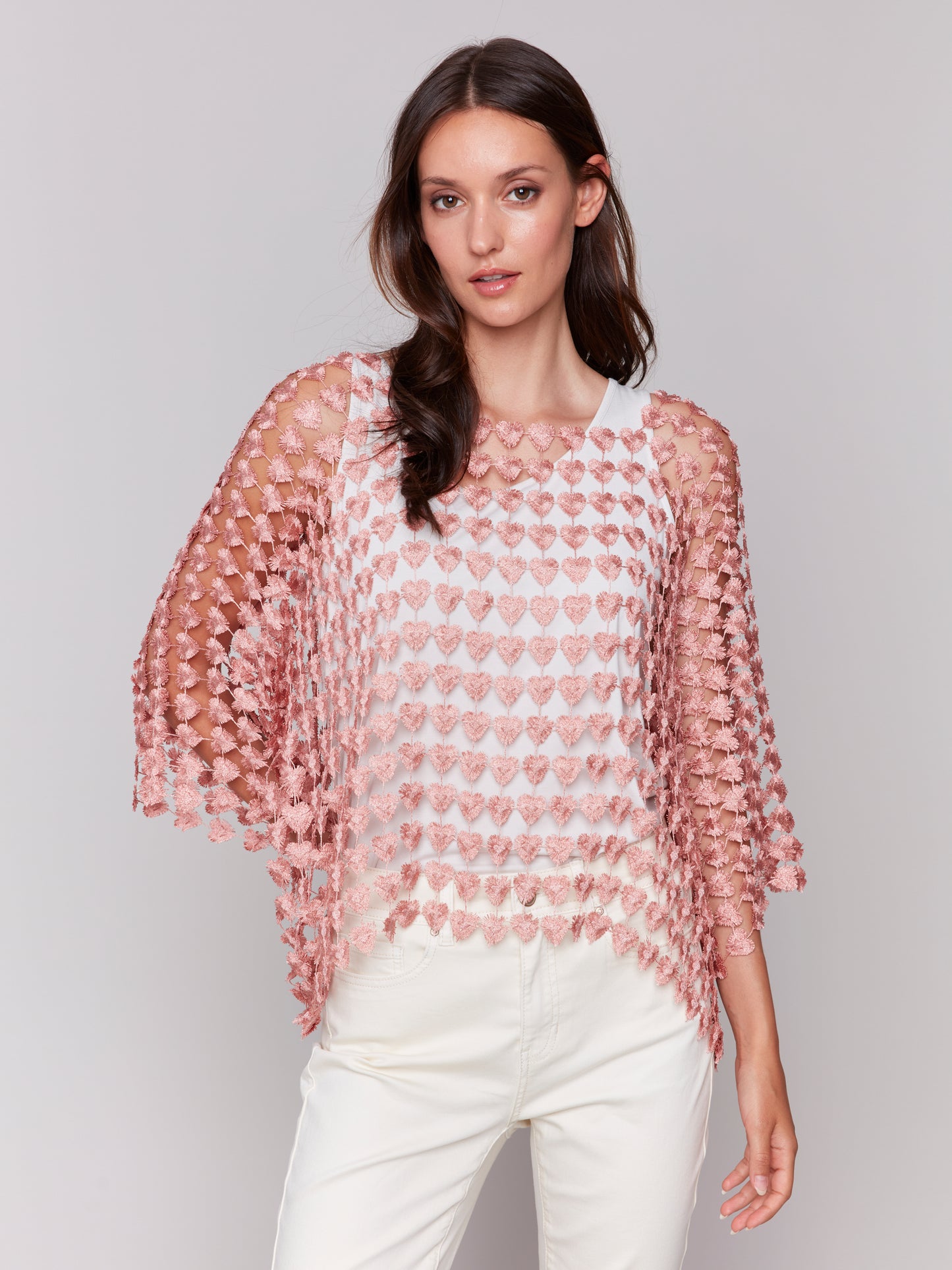 Textured Crochet Heart Top