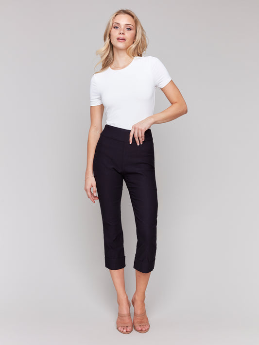 Stretch Pull-On Capri Pants