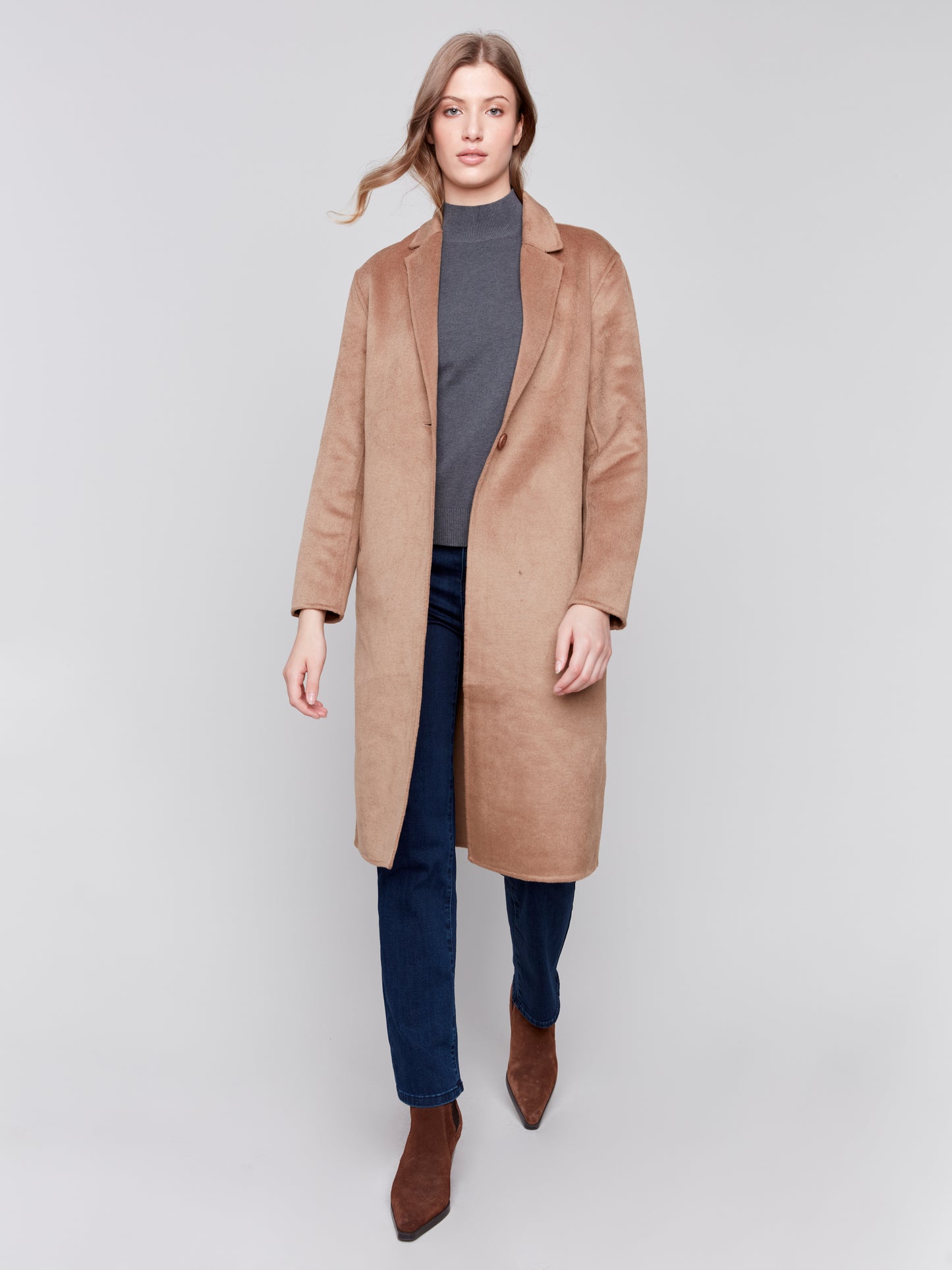 Long Double-Faced Wool Coat