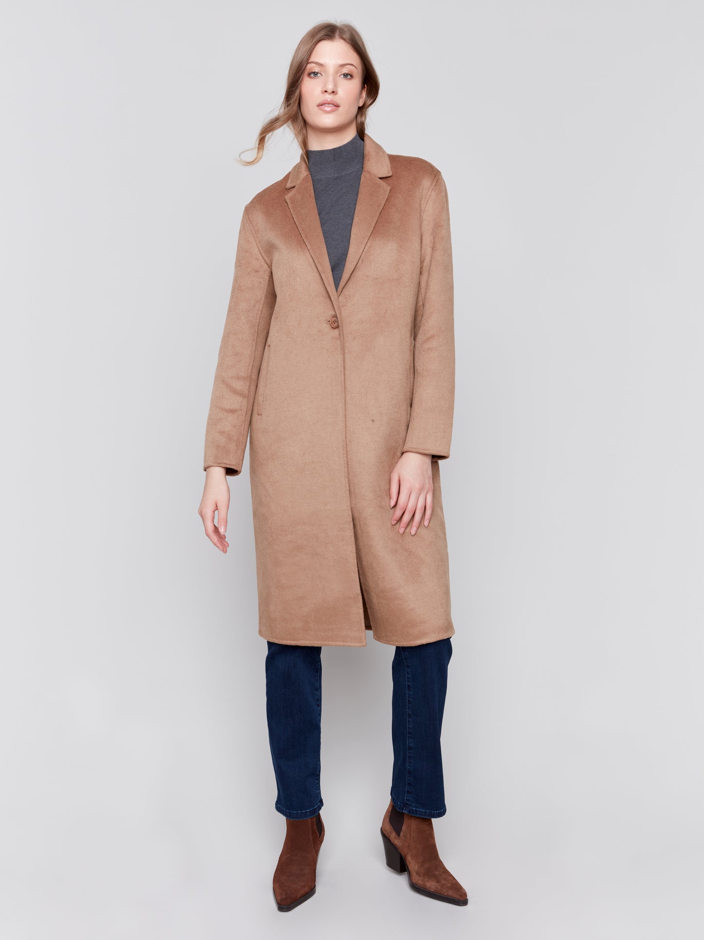 Long Double-Faced Wool Coat