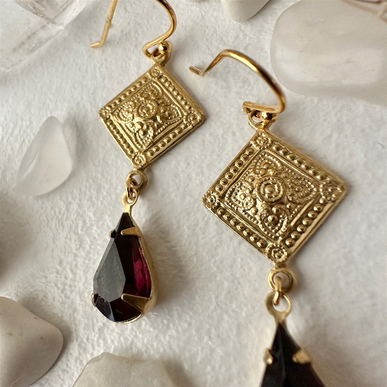 Nogales Brass Medallion Earrings