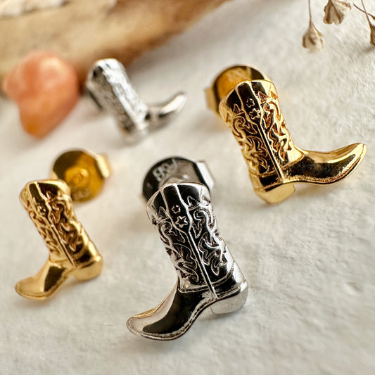 Dolly Cowboy Boot Stud Earrings