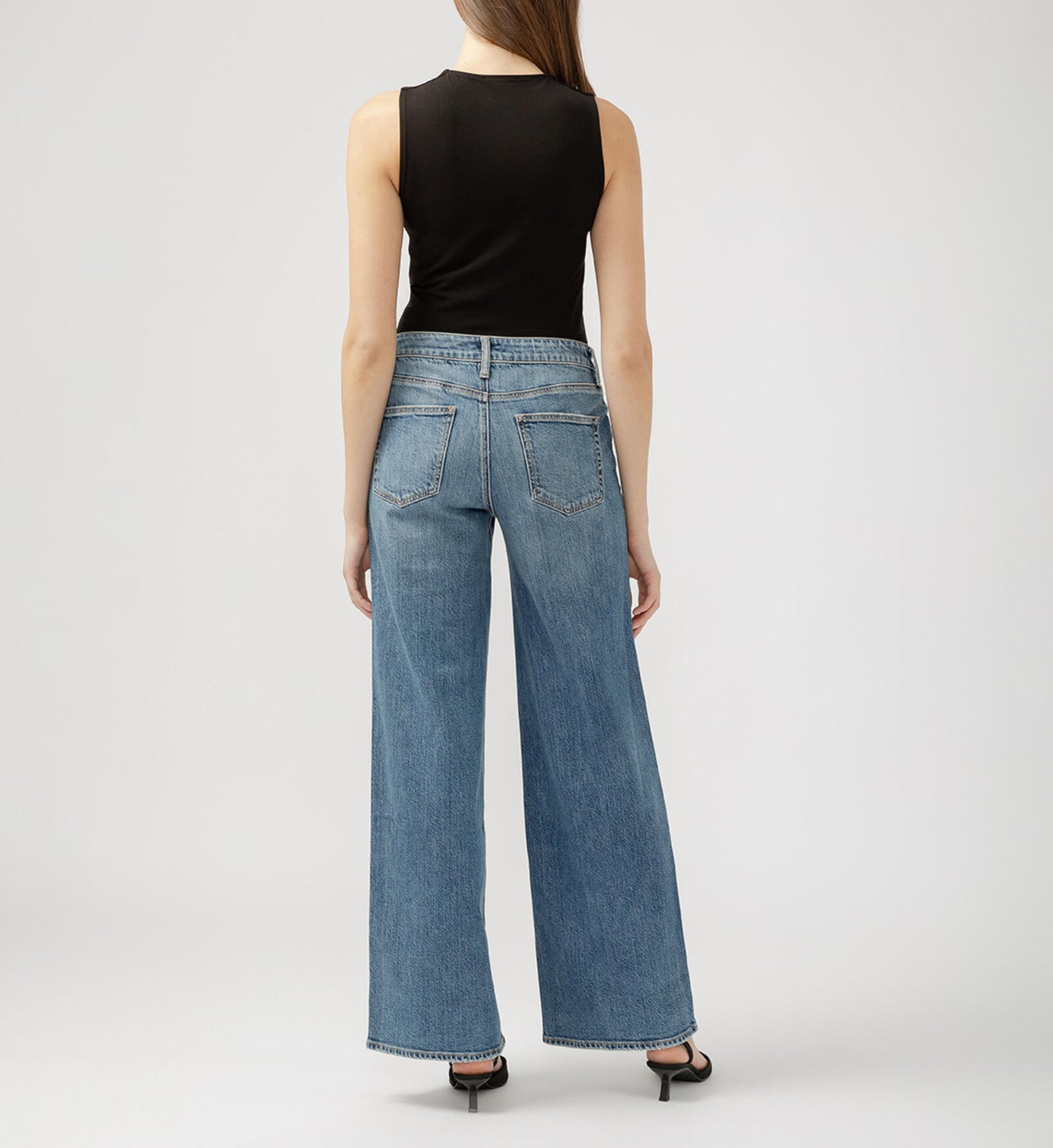 Suki Mid Rise Wide Leg Jeans