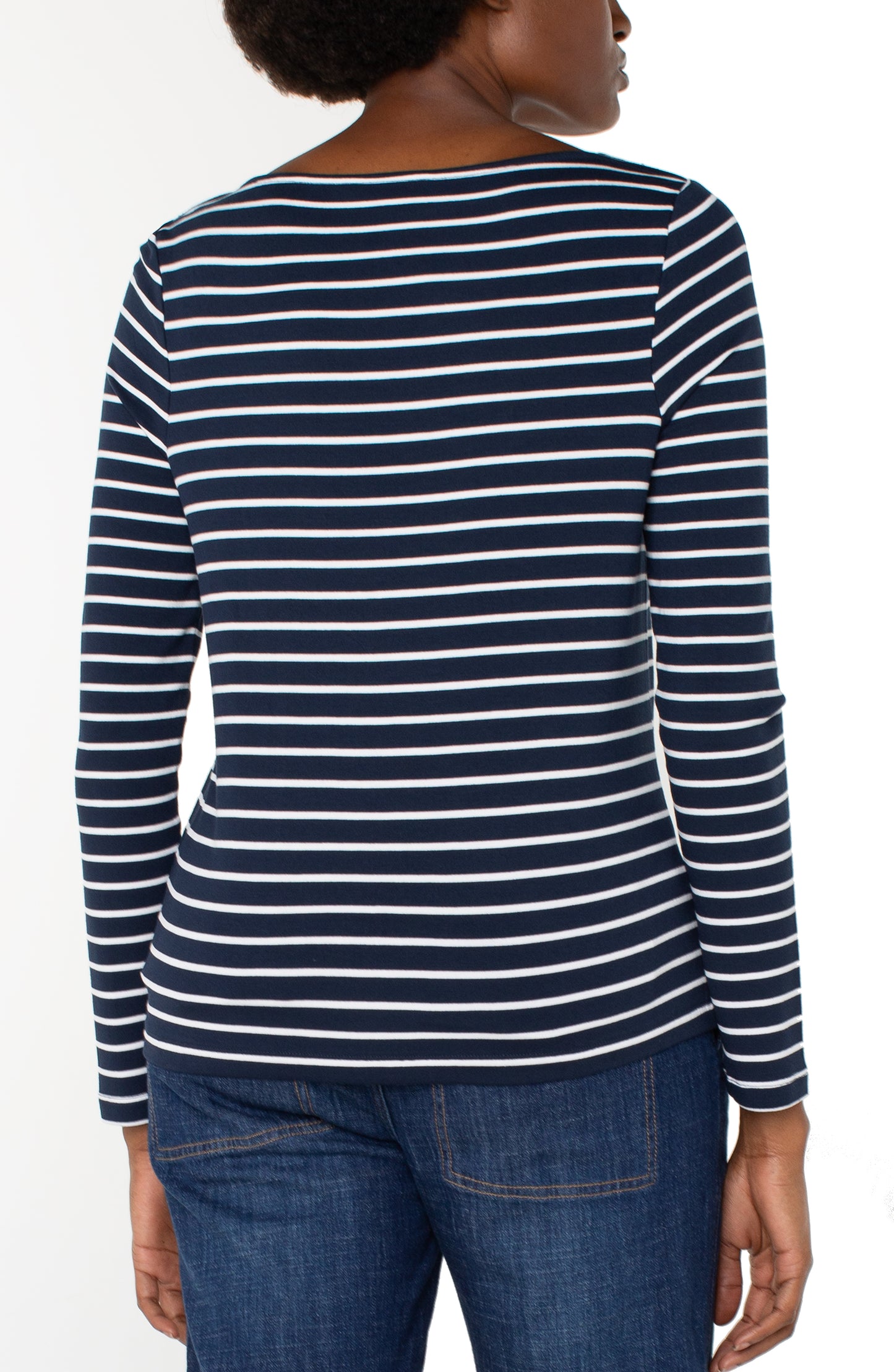 Long Sleeve Boatneck Knit Top