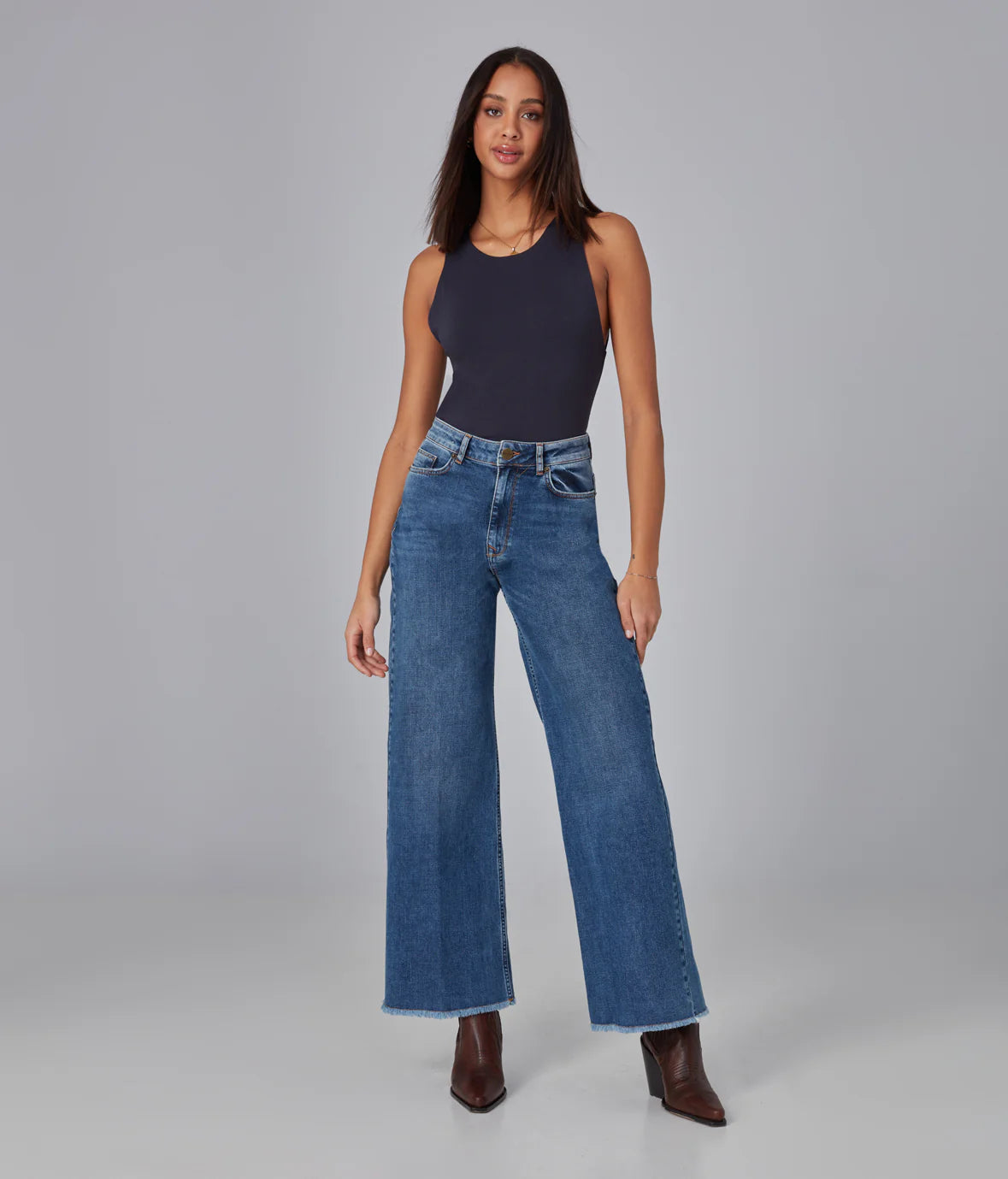 Milan High Rise Wide Leg Jeans