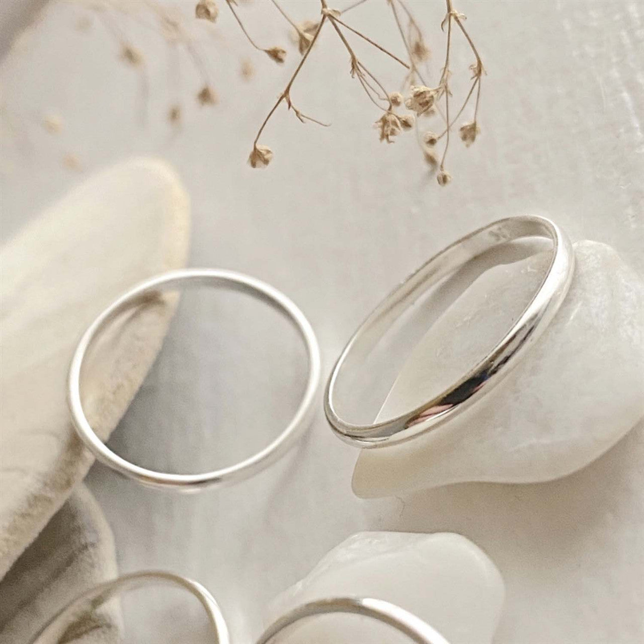 Simplicity Sterling Silver Tiny Rings