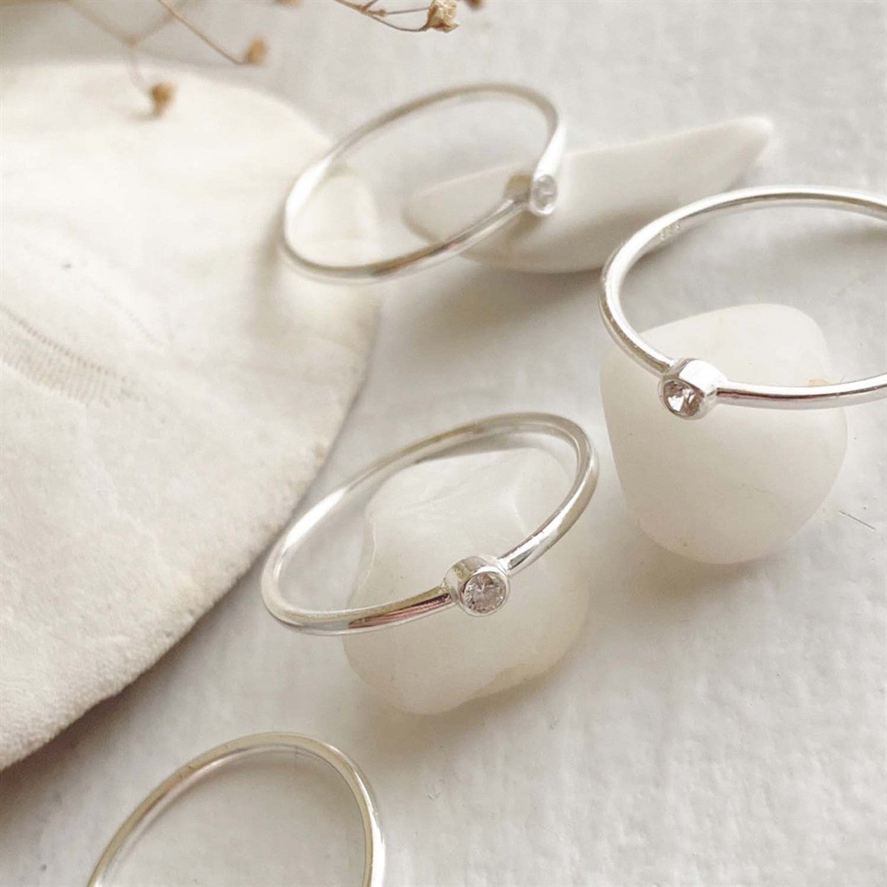 Simplicity Sterling Silver Tiny Rings