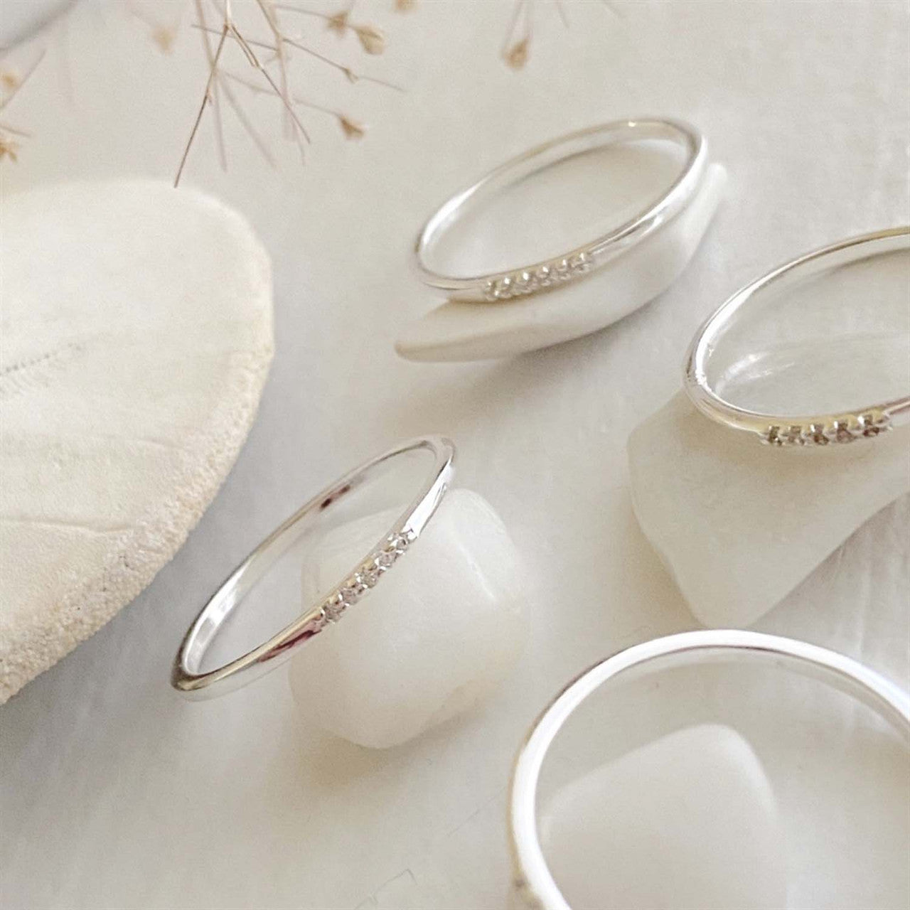 Simplicity Sterling Silver Tiny Rings