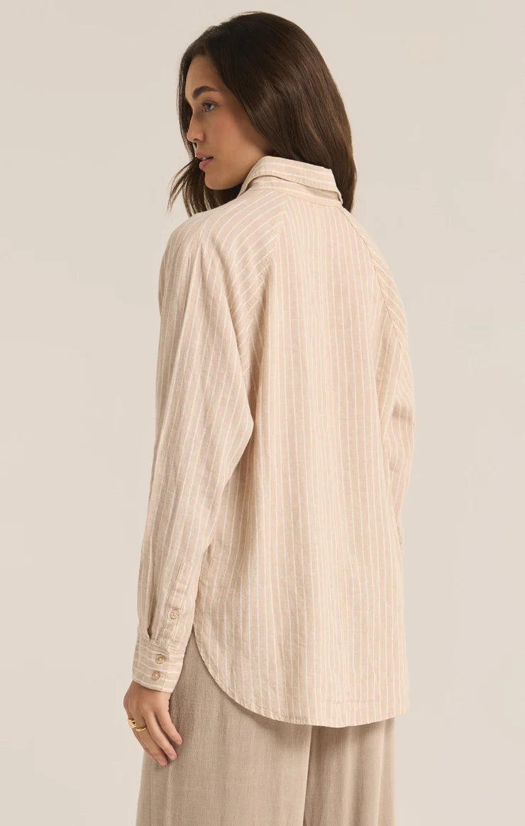 The Perfect Linen Stripe Top