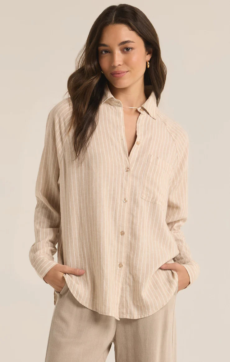 The Perfect Linen Stripe Top