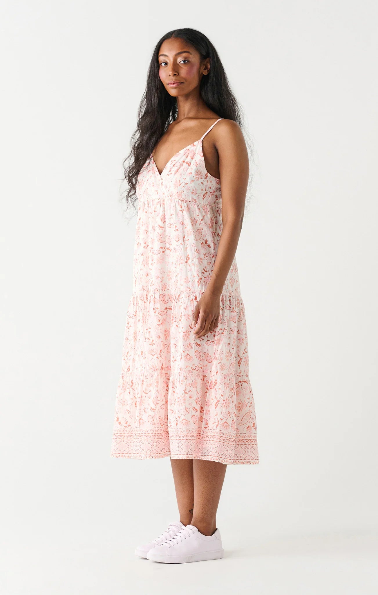 Paisley Crossover Midi Dress