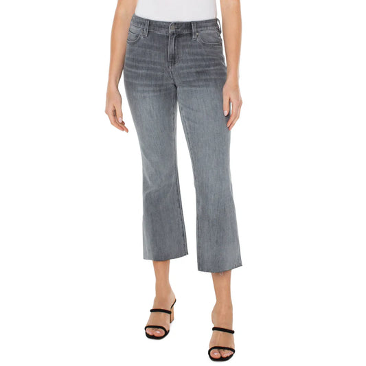 Hannah Raw Hem Crop Flare