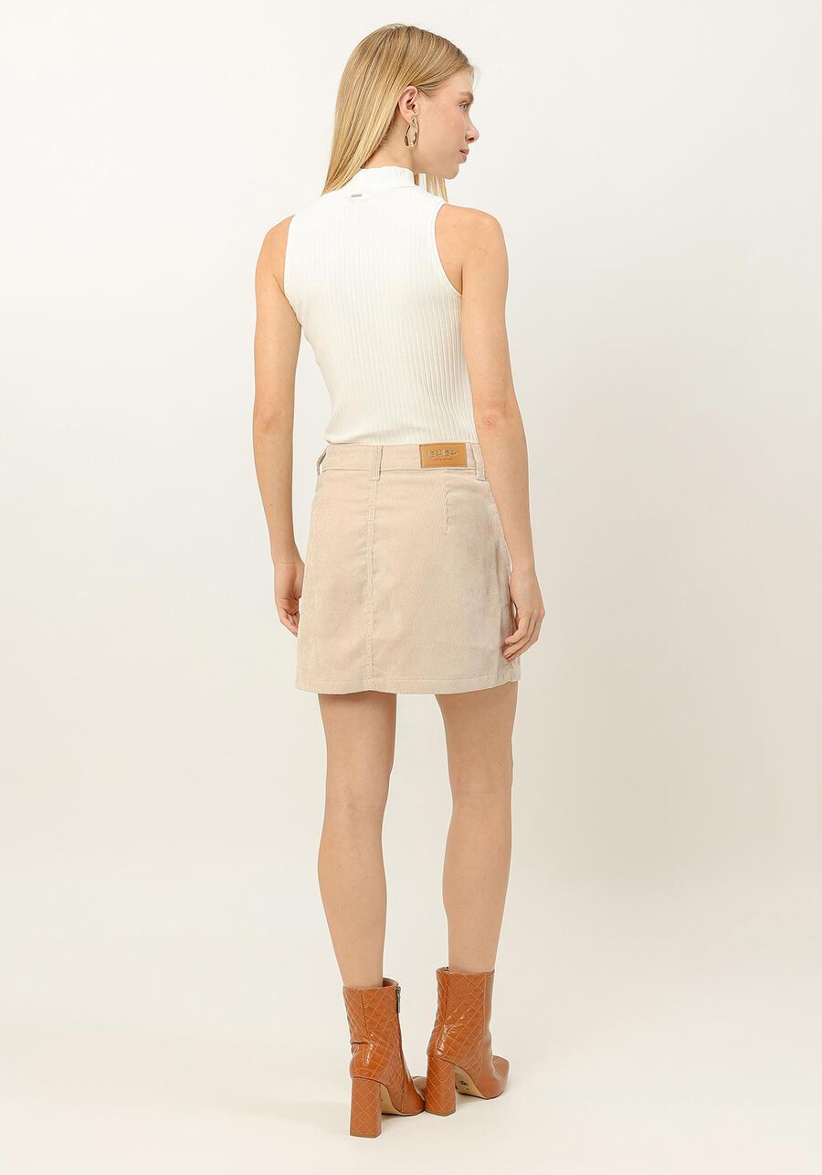 Short Velvet Skirt With Cargo Pocket