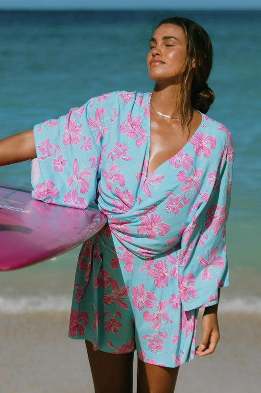 Front-Tie Kimono Top