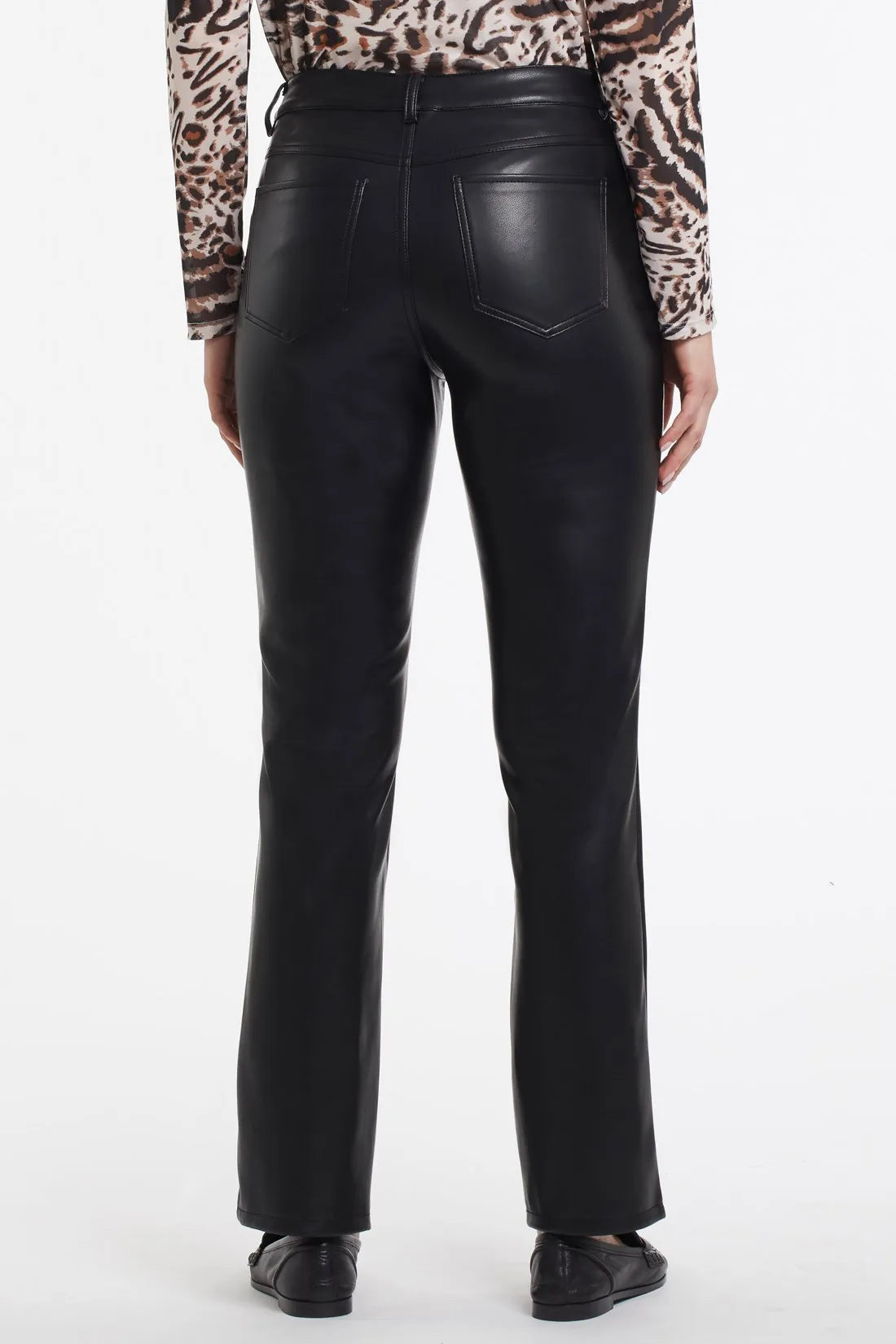 Straight Leg Pleather Pant