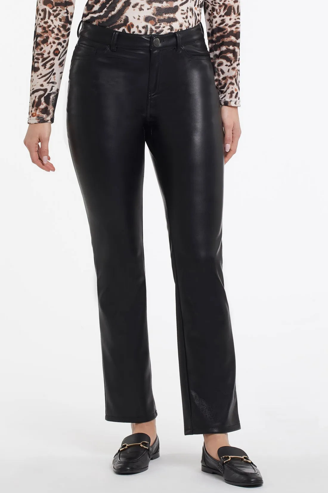 Straight Leg Pleather Pant