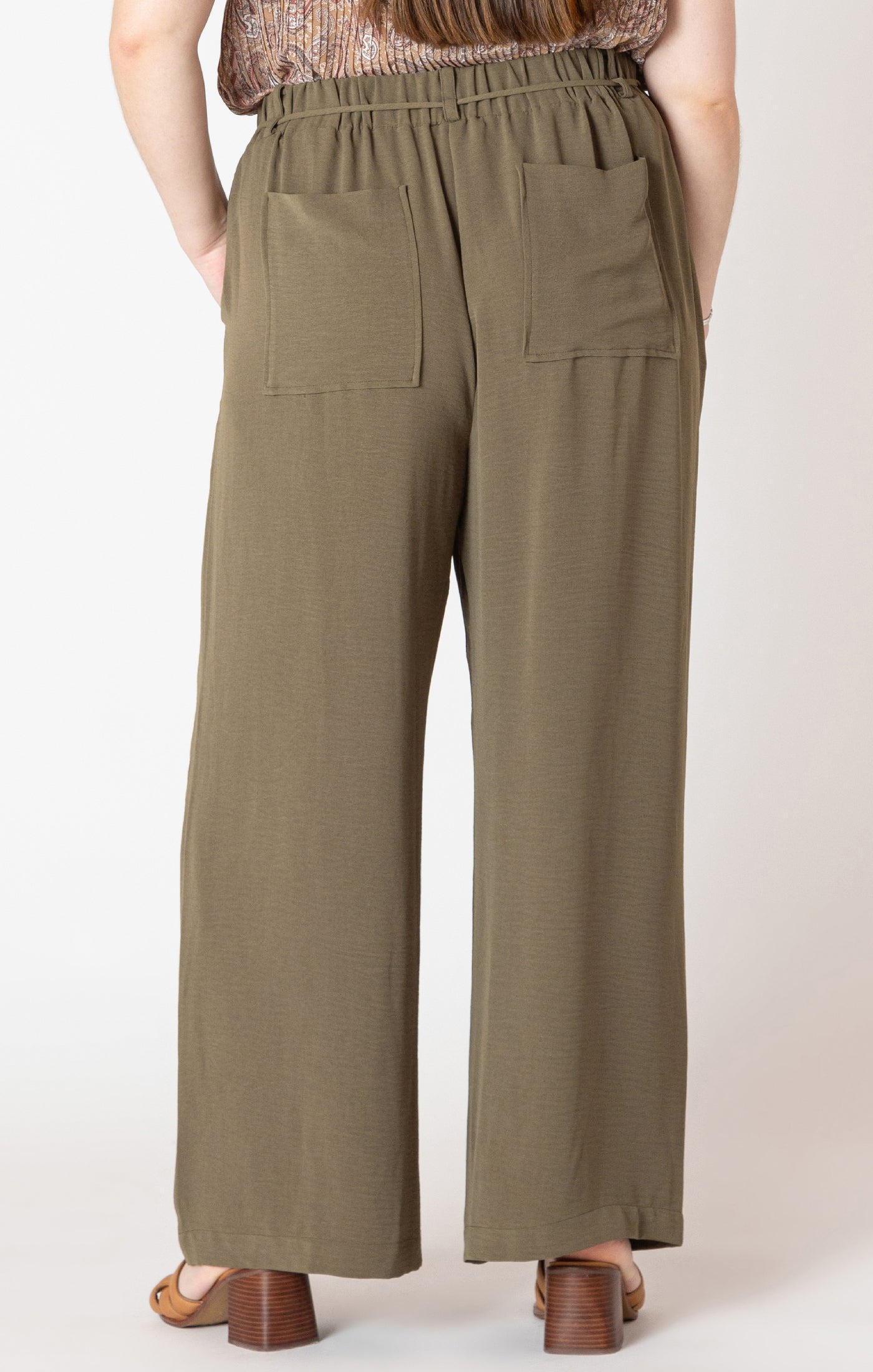 Belted Wide Leg Flowy Pant